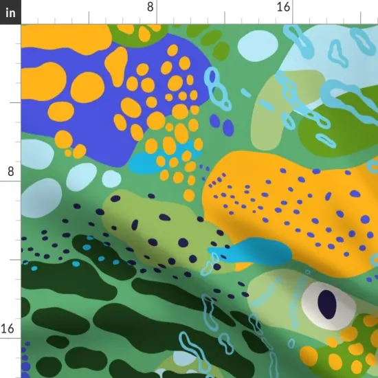 Various Fabrics by the Yard or Fat Quarter Animal Print Whimsical Frogs Colorful Swamp Chic Custom Printed Fabric by Spoonflower {2}