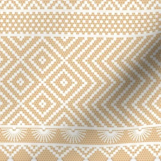 Various Fabrics by the Yard or Fat Quarter Beige Lace Pattern Geometric Natural Boho Chic Medium Scale Retro Vintage Custom Printed Fabric by Spoonflower {7}
