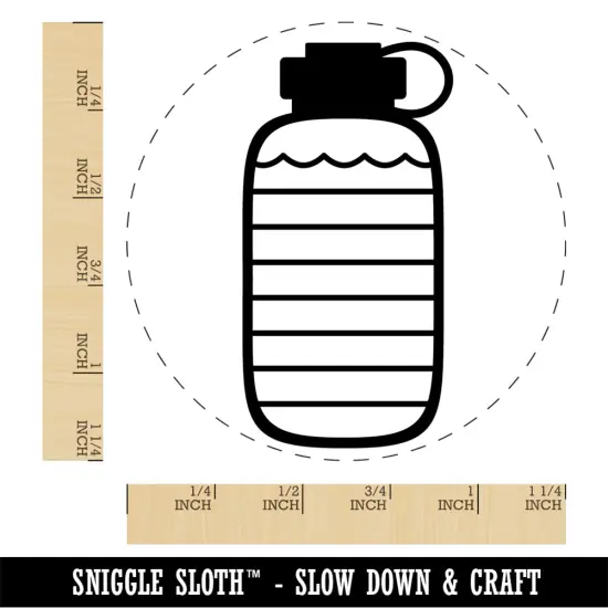 Hydration Tracker Water Bottle Rubber Stamp for Stamping Crafting Planners {1}