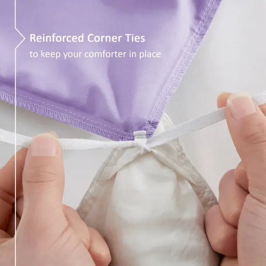 Nestl Double Brushed Microfiber Duvet Cover Set Lavender {5}