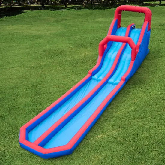 Sunny & Fun Inflatable Kids Backyard Dual Racing Water Slide Park {5}