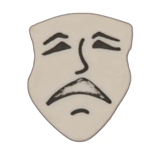 Buttons Galore and More Bulk Buttons - Sad Mask - 100 Buttons {1}