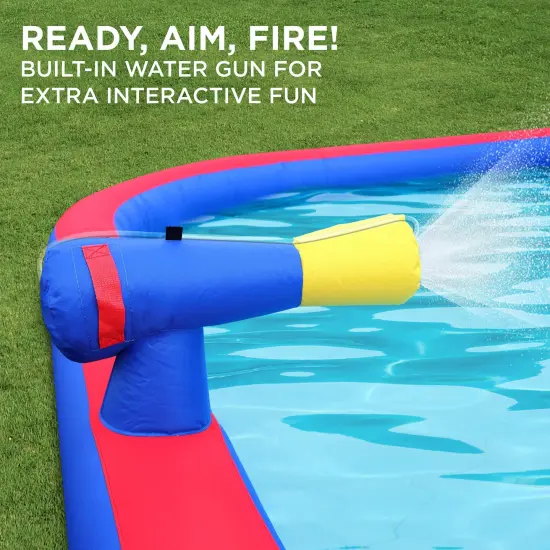 Sunny & Fun Inflatable Kids Backyard Water Park W/Slide & Bounce House {6}