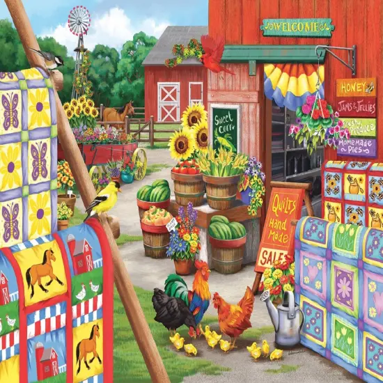 Sunsout Quilts 300 pc Jigsaw Puzzle 63066 {1}