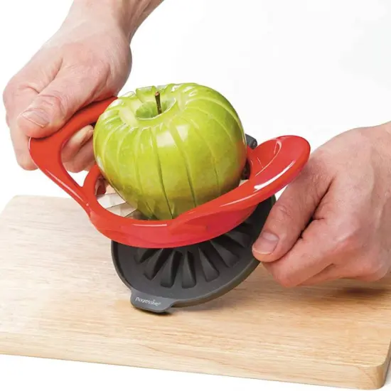 PrepWorks by Progressive Dishwasher Safe 16-Slice Thin Apple Slicer and Corer with Attached Safety Cover {5}