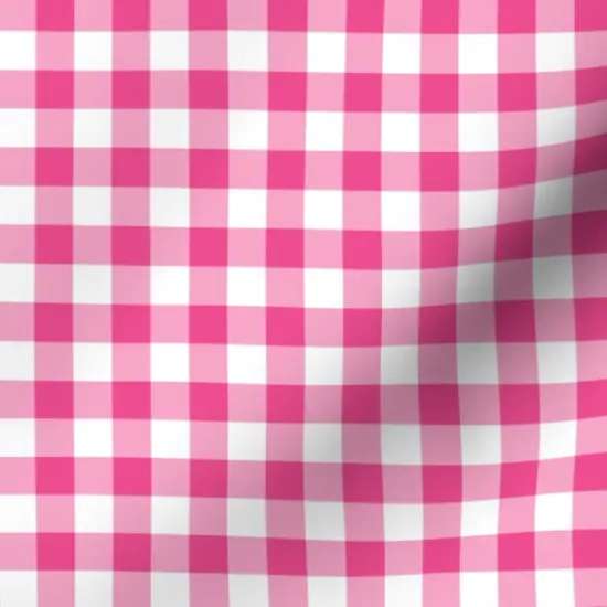 Various Fabrics by the Yard or Fat Quarter Fushia Gingham Pink Plaid Classic Cottagecore Custom Printed Fabric by Spoonflower {7}
