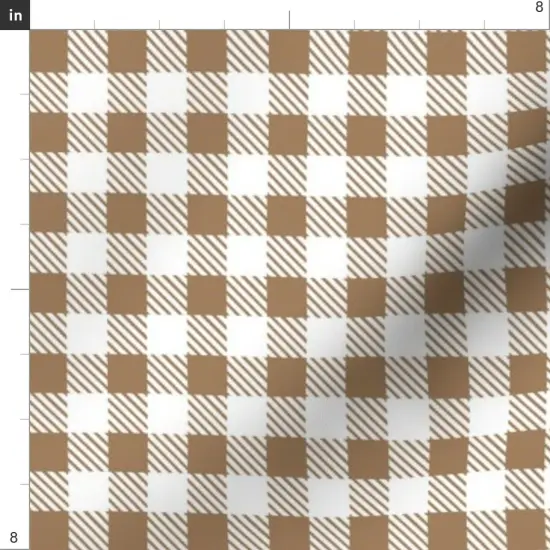 Various Fabrics by the Yard or Fat Quarter Neutral Squares Checkered Earth Tones Custom Printed Fabric by Spoonflower {4}