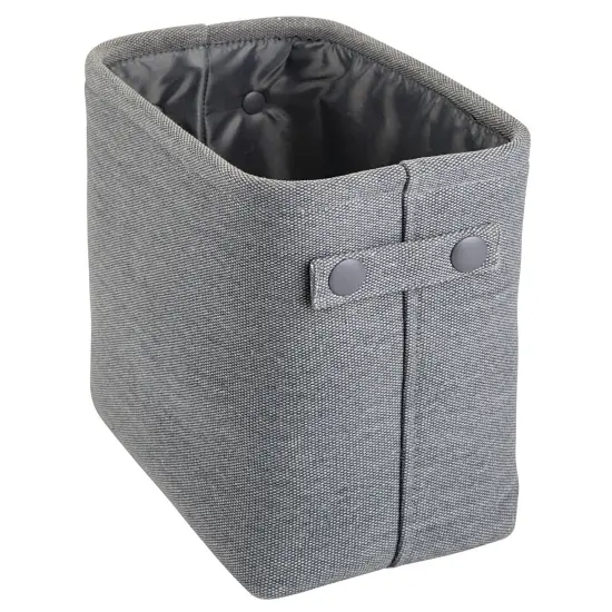 mDesign Cotton Fabric Bathroom Storage Organizer Bin Basket {4}