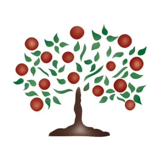 Small Shaker Tree Wall Stencil | 257A by Designer Stencils | Animal & Nature Stencils | Reusable Art Craft Stencils for Painting on Walls, Canvas, Wood | Reusable Plastic Paint Stencil for Home Makeover | Easy to Use & Clean Art Stencil {1}