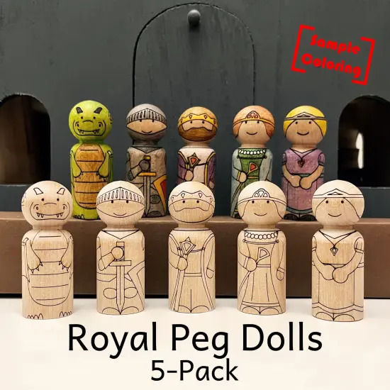 Royal Peg Doll Set by Pegsies&trade; {6}