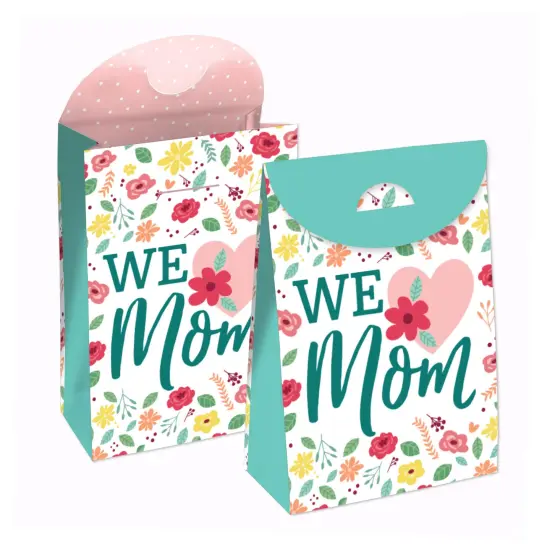 Big Dot of Happiness Colorful Floral Happy Mother's Day - We Love Mom Gift Favor Bags - Party Goodie Boxes - Set of 12 {1}