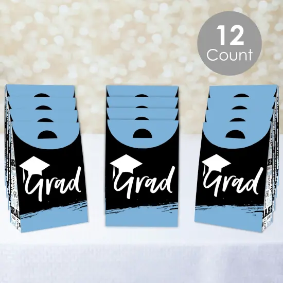 Big Dot of Happiness Light Blue Grad Best is Yet to Come Graduation Gift Favor Bags Party Goodie Boxes - Set of 12 {3}