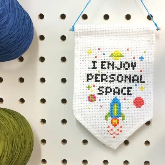 Personal Space Tiny Banner Counted Cross Stitch Kit {2}
