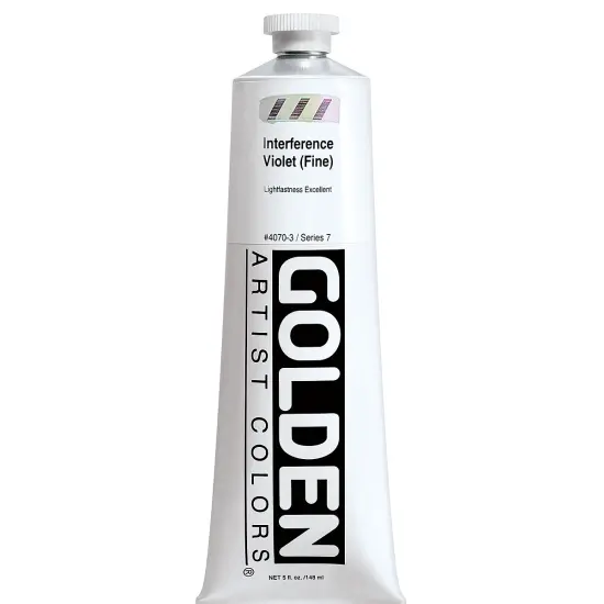 Golden Heavy Body Artist Acrylics - Interference Violet (Fine), 5 oz tube {2}