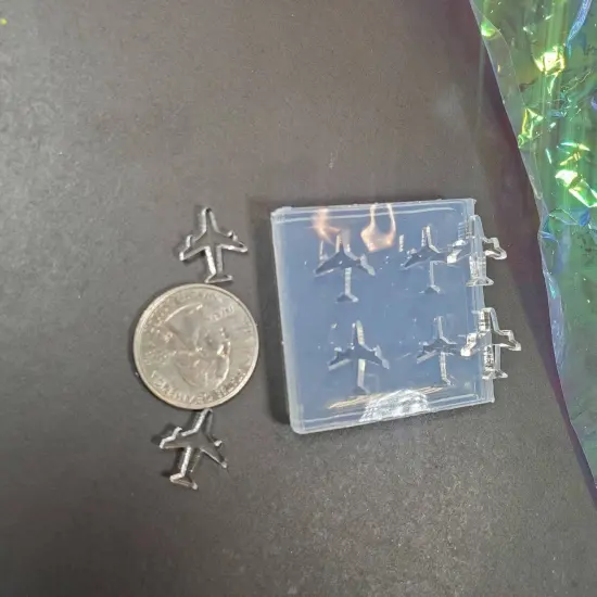 Airplane Avion Stud Earring Silicone Mold (B7) {2}