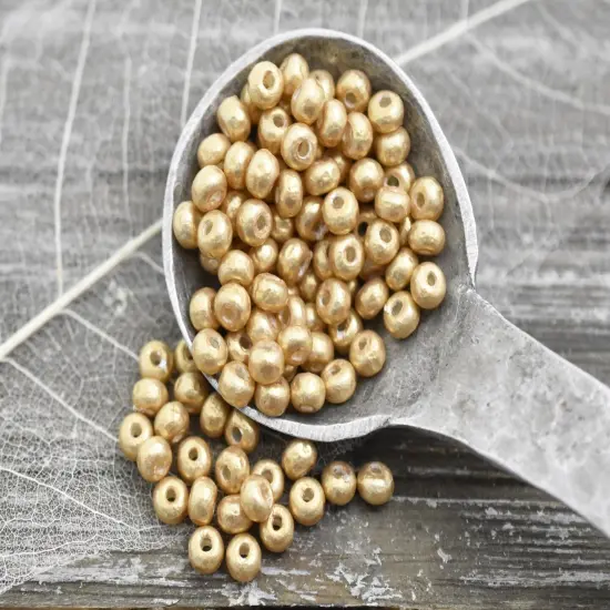 7.6g Miyuki Gold Pearl Baroque Seed Beads - Choose your size {2}