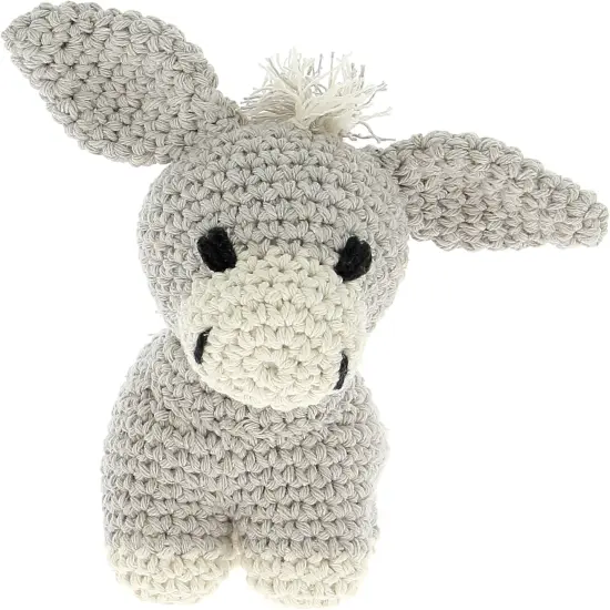 Hoooked Amigurumi DIY Kit W/Eco Barbante Yarn-Donkey Joe - Biscuit {2}