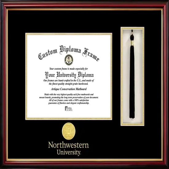 Northwestern University 11w x 8.5h Tassel Box and Diploma Frame {1}