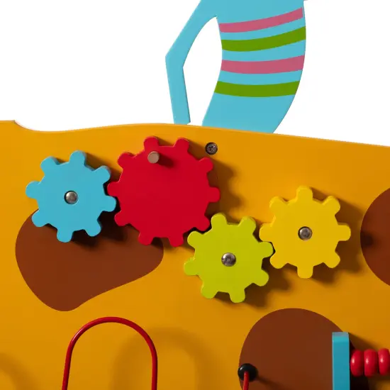 Wooden Giraffe Sensory Wall Game, Activity Toy Growth Chart for Playroom, Nursery, Preschool, and Doctors' Office {3}