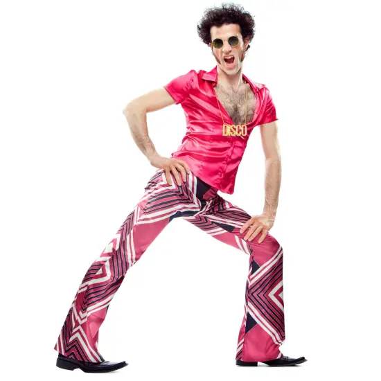 Gold Chain Disco Necklace - 1970s Faux Bling Jewelry Costume Accessories for Adults and Children {4}