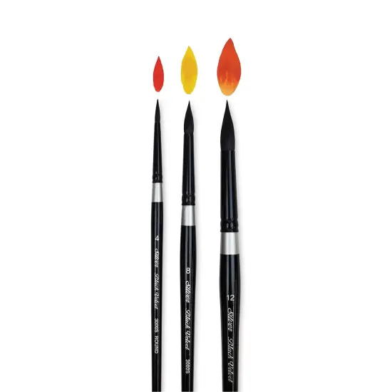 Silver Brush Black Velvet Watercolor Brush Set - Susan Louise Moyer Set, Set of 3 {1}