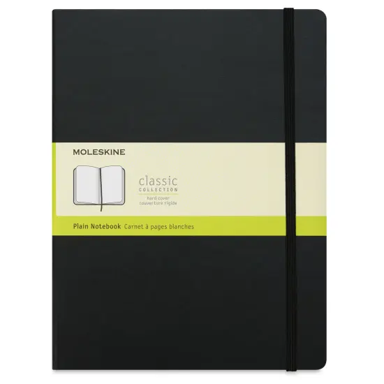 Moleskine Classic Hardcover Notebook - Black, Blank, 9-3/4" x 7-1/2" {1}