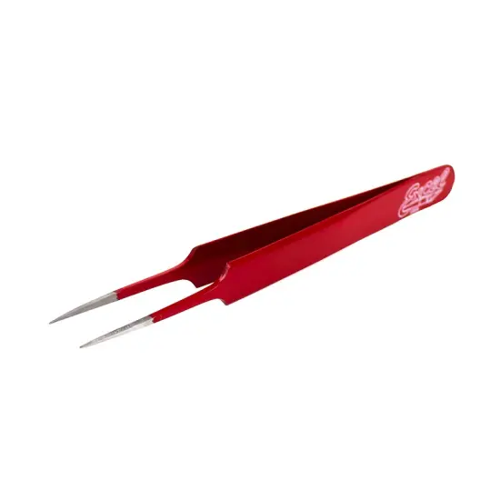 Straight Point Tweezers Red {7}