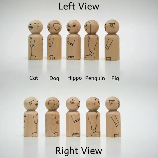 Animal Peg Doll Set by Pegsies&trade; {5}