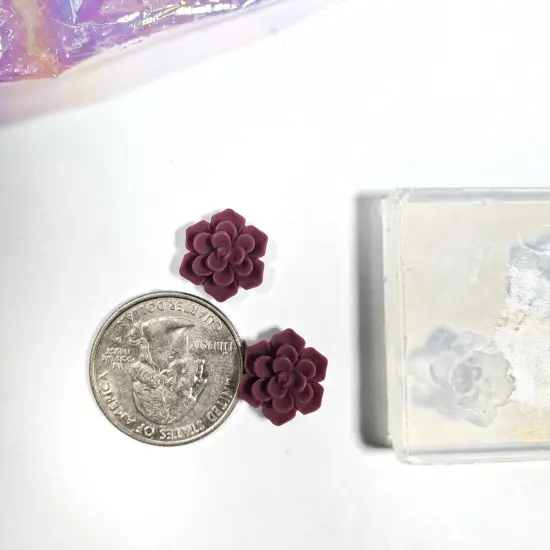 Matte 12mm Succulents Silicone Mold(A10) {4}
