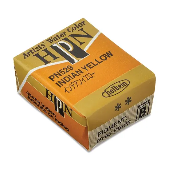 Holbein Artists' Watercolor Half Pan - Indian Yellow {1}