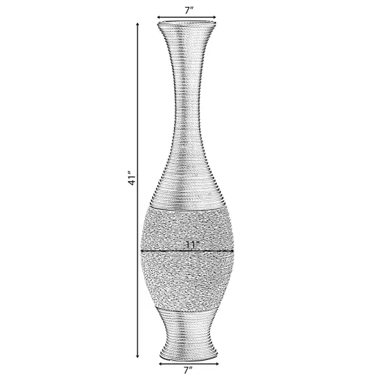 Tall Decorative Floor Vase, PVC Floor Vase, Tall Flower Holder, Brown Floor Vase, Floor Vase 41- Inch -Tall, for Living Room, Dining Room, Hallway, or Entryway {4}