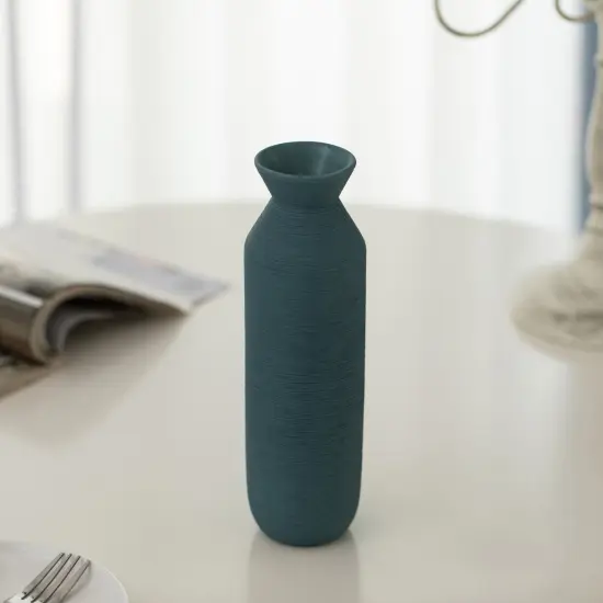 Decorative Ceramic Vase, Modern Style Centerpiece Table Vase Blue {5}