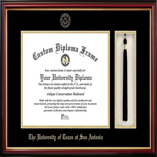 University of Texas, San Antonio 14w x 11h Tassel Box and Diploma Frame {1}
