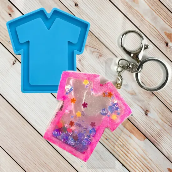 Scrub Top or Sports Jersey Shaker Silicone Mold for Epoxy Resin Art {1}