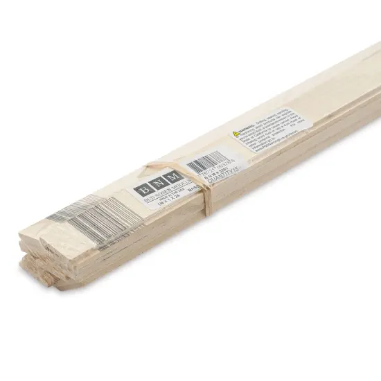 Bud Nosen Basswood Sheets - 1/8" x 1" x 24", 15 Sheets {1}