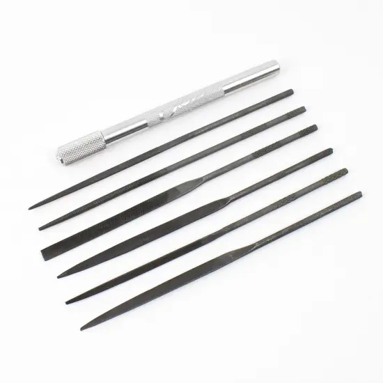 6-Piece Assorted Sharpening File Set with Handle {2}