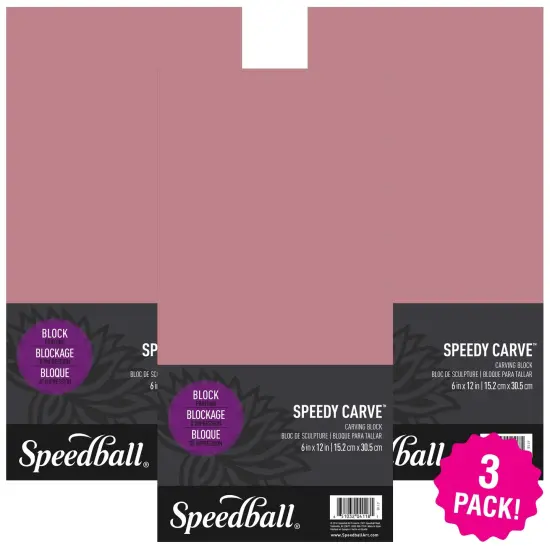 Multipack of 3 - Speedball Speedy-Carve Block Bulk-6"X12" {1}