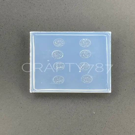 Circle 6mm Druzy Stud Earring Silicone Mold 4 Pairs(B10) {3}