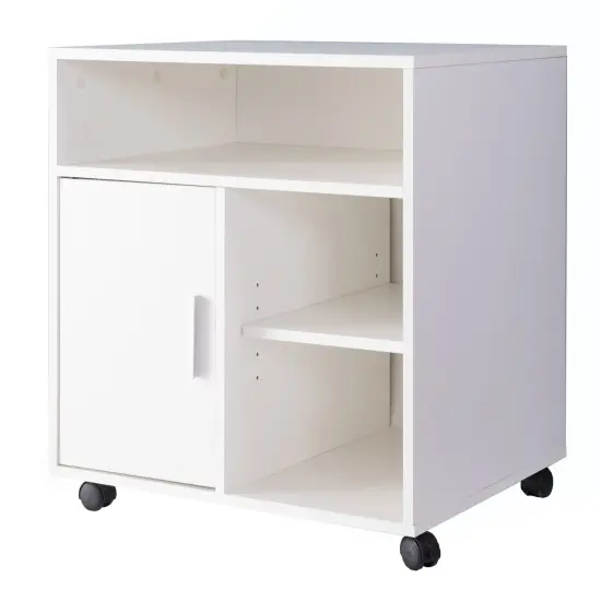Printer Kitchen Office Storage Stand With Casters White {5}