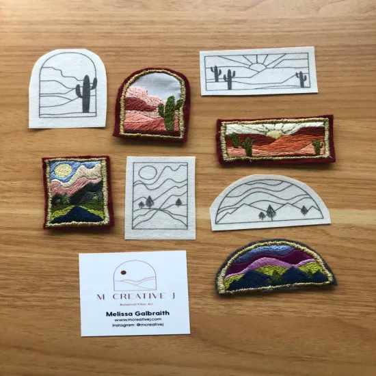 MCreativeJ Landscapes- Peel Stick and Stitch Hand Embroidery Patterns {4}