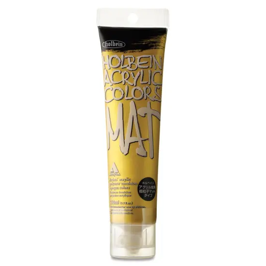 Holbein Mat Acrylic - Fine Gold, 110 ml tube {1}