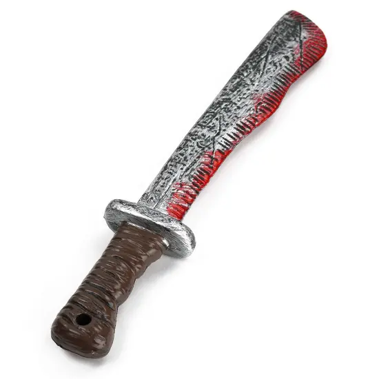 Bloody Machete Costume Prop - Fake Realistic Bleeding Knife Toy for Costumes and Cosplay {3}