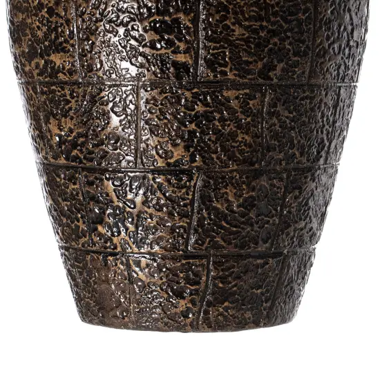 Modern Decorative Brown Textured Design Floor Flower Vase, for Living Room, Entryway or Dining Room, 31 inch {5}