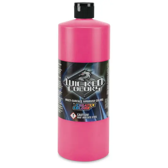 Createx Wicked Colors Airbrush Color - 32 oz, Fluorescent Pink {1}