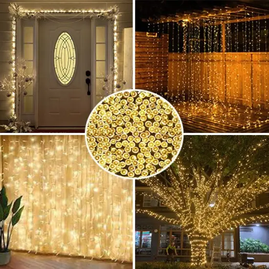 Perfect Holiday 200 LED String Solar Light Warm white {2}