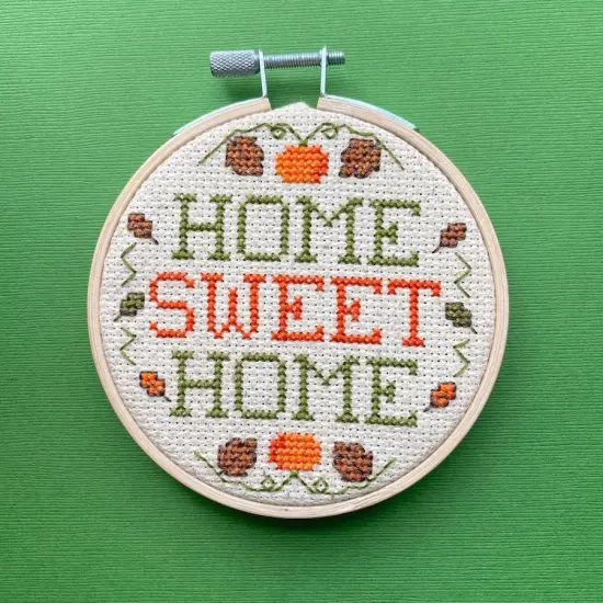 Home Sweet Home Fall Counted Cross Stitch DIY KIT {2}