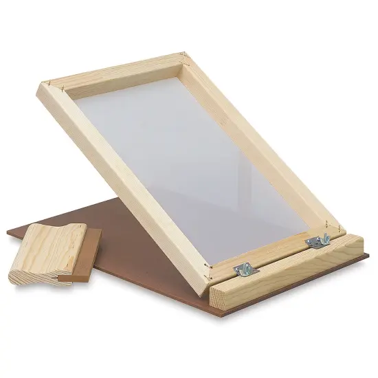 Standard Grade Screen Printing Unit - 10" x 14", Unit with 7" Squeegee {1}