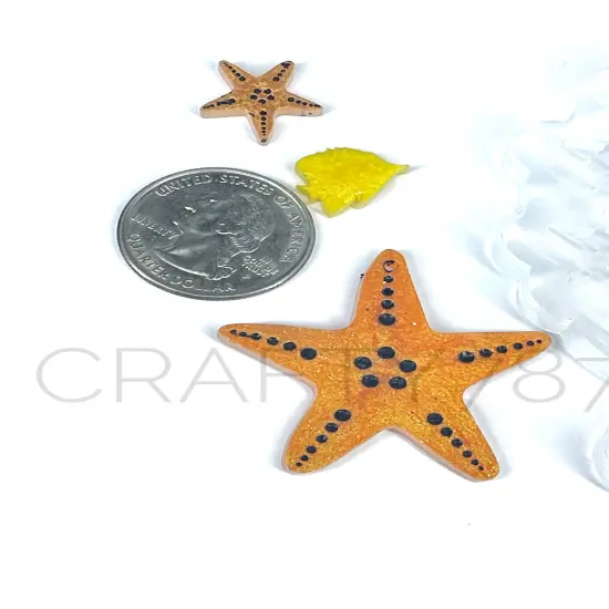 Starfish Dangle/Studs + Bonus Fish Studs Silicone Mold (C9) {3}