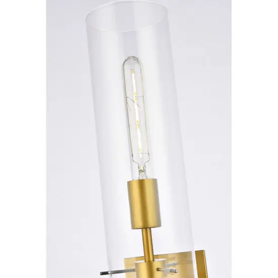 Savant 1 light brass wall sconce {5}