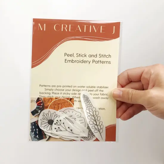 MCreativeJ Wildflowers - Peel Stick and Stitch Hand Embroidery Patterns {3}